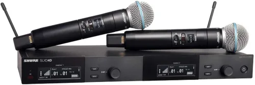 Miniatura 3 de Shure Sistema de micrófono inalámbrico digital SLXD24/B58, incluye transmisor de mano SLXD2 con cápsula de micrófono vocal BETA 58A y receptor