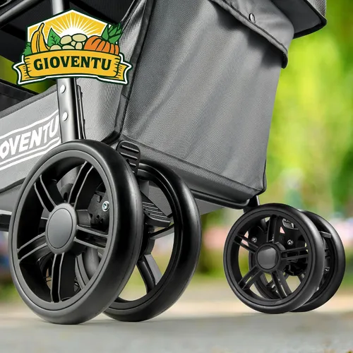 Miniatura 3 de Carrito de compras plegable con ruedas, carritos de comestibles multiusos de 80 libras con ruedas de 360° y bolsa extraíble, carritos de compras