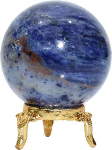 Miniatura 10 de Crocon Bola esférica de piedra de jaspe rojo de 2.165 in con soporte de metal, más de 1400 quilates, esfera de curación, escultura para adivinación