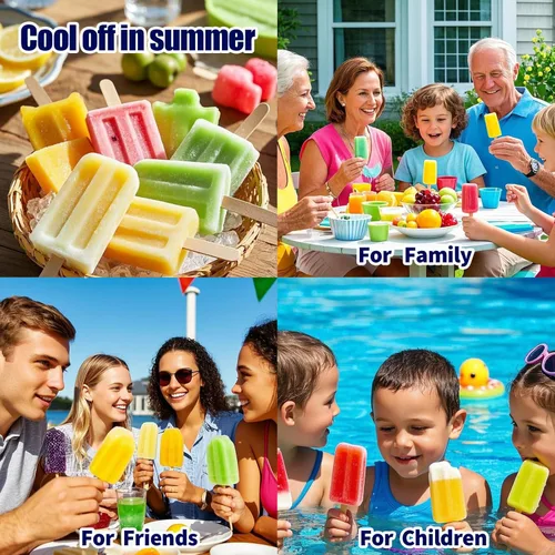 Miniatura 7 de Moldes de silicona para paletas, moldes de paletas de grado alimenticio para niños, molde de paletas caseras, molde de helado sin BPA