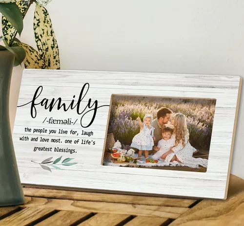 Miniatura 3 de SRADMO Marco de fotos familiar de 12 x 6 pulgadas para mujeres y hombres, perfecto para reuniones familiares, regalos de inauguración de la casa