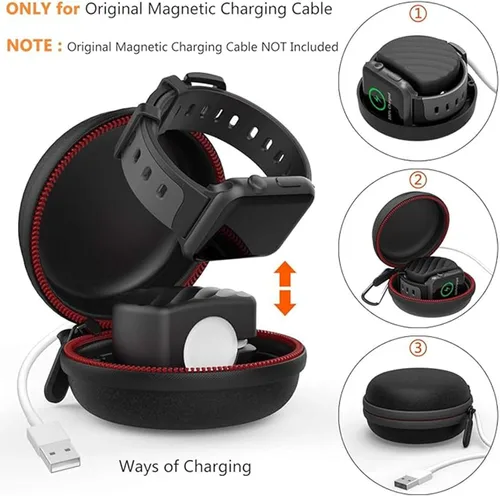 Miniatura 3 de HALLEAST Funda de viaje para cargador de Apple Watch, soporte portátil de carga EVA para 1.496 pulgadas, 1.575 pulgadas, 1.614 pulgadas, iWatch