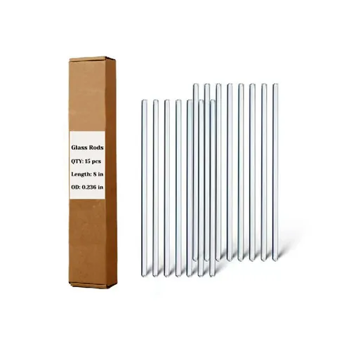 Miniatura 13 de Paquete de 15 varillas mezcladoras de vidrio: Diámetro 0.196 pulgadas, longitud 8 pulgadas, varillas de vidrio para agitar de vidrio borosilicato