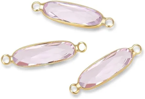 Miniatura 21 de CCP9-G2 - Conector de piedra natal púrpura amatista de febrero de grado A de Adabele de 0.827 in, barra rectangular chapada en oro amarillo de 18