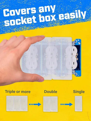 Miniatura 6 de La cubierta de salida más inteligente para paneles de yeso y pintura, mejor que la cinta para proyectos de remodelación y bricolaje, paquete de 6
