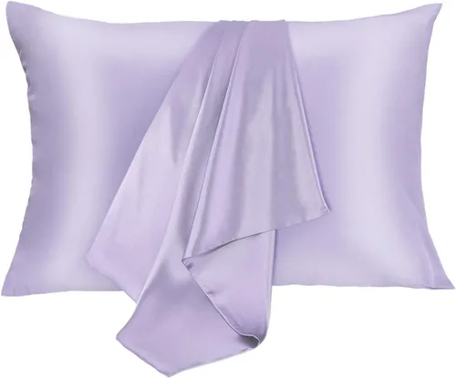 Miniatura 9 de JOGJUE Funda de almohada de seda para el pelo y la piel, 2 unidades, 100% seda de mora, funda de almohada hipoalergénica, suave, transpirable, ambos