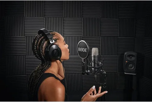 Miniatura 2 de RØDE NT1 Signature Series Micrófono condensador de gran diafragma con soporte de choque, filtro pop y cable XLR para producción de música, grabación