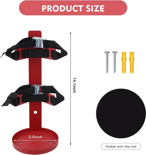 Miniatura 5 de Soporte de metal para extintor de incendios, resistente, compatible con extintores de incendios de 5 libras (5 libras, 1 unidad)