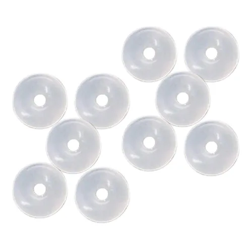 Othmro 10 anillos de sellado de silicona planos blancos, 0.039 x 0.197 x 0.079 in (IDxODxTHK) junta tórica redonda para grifo, ducha, arandelas,