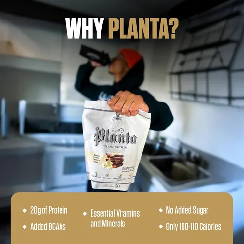 Miniatura 4 de Ambrosia Planta - Polvo de proteína a base de plantas 20g Polvo de proteína vegana sin lácteos con aminoácidos BCAA Apto para dieta cetogénica