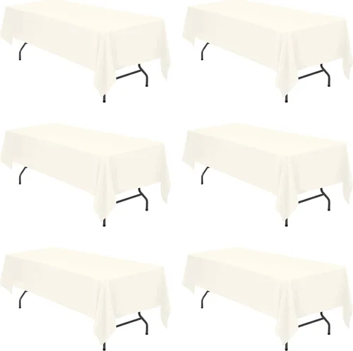 Miniatura 115 de BRILLMAX 6 Pack de Manteles Azul Marino para Mesas Rectangulares de 8 Pies 90 x 156 Pulgadas - 8 pies Mantel Rectangular a Granel de Lino