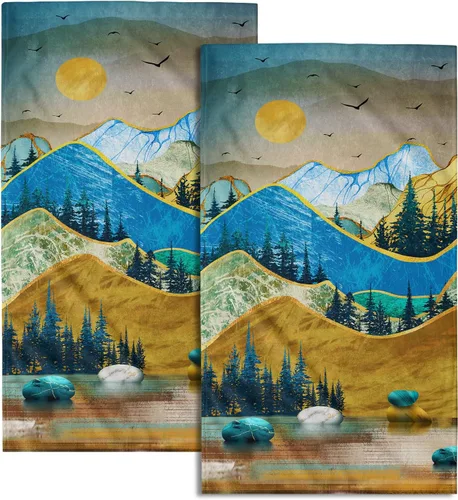 Miniatura 61 de Giwawa Juego de 2 toallas de mano con diseño floral de cerezo, suaves y absorbentes, para baño, cocina, hotel, spa, decoración Flor de cerezo rosa