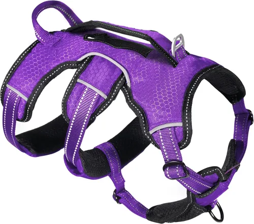 Miniatura 9 de Tuff Pupper Arnés para perro sin escape a prueba de escape, arnés ajustable de 5 puntos para perros, arneses acolchados para perros, arneses