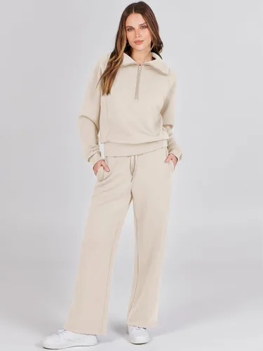 Miniatura 3 de Prinbara Conjunto de 2 piezas para mujer, conjunto de descanso para otoño, sudadera de gran tamaño, pantalón de pierna ancha, casual, conjunto