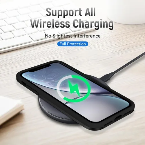 Miniatura 3 de Funda para iPhone XR con protección de pantalla: resistente a prueba de golpes y arañazos Funda para iPhone XR-Negro