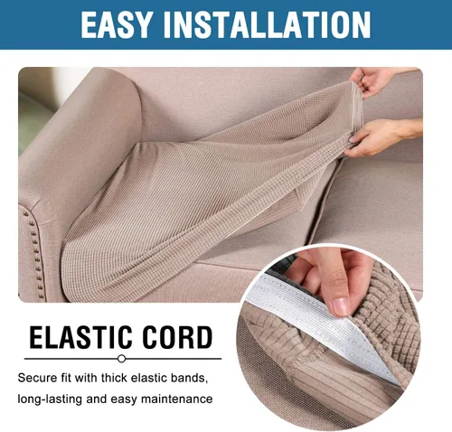 Miniatura 6 de H.VERSAILTEX Fundas de cojín elásticas para sofá, fundas para asientos de silla y sofá. Protector de muebles elástico para niños y mascotas