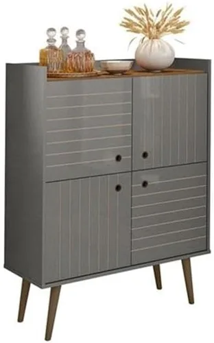 Miniatura 4 de Manhattan Comfort Bogart - Armario decorativo moderno de mediados de siglo de 45.5 pulgadas para uso en la oficina en casa y sala de estar, incluye