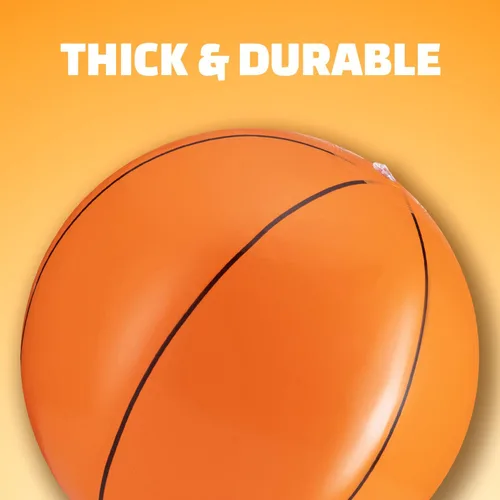 Miniatura 2 de Pelotas de baloncesto inflables (paquete de 12) pelotas de playa de 16 pulgadas para piscina, juguetes de playa y regalos de fiesta de baloncesto