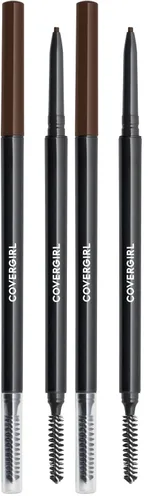 COVERGIRL Easy Breezy Brow - Lápiz microfino para definir las cejas, marrón suave, 0.03 libras, lápiz de cejas marrón, no necesita afilado, cepillo