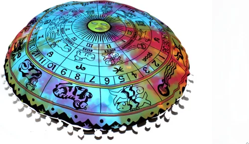 Miniatura 35 de CRAFT KALA Funda de Cojín Grande de Suelo Hippie Mandala Funda de Cojín de Meditación Funda de Puf Redondo Funda de Cojín Bohemia para el Suelo