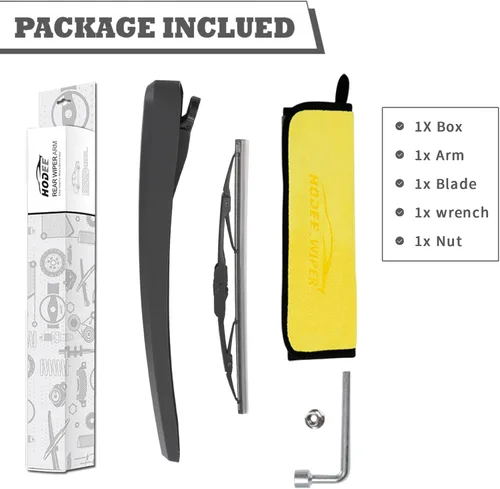 Miniatura 7 de Kit de brazo y cuchilla de limpiaparabrisas trasero, reemplazo de ajuste exacto para Chevrolet Chevy Equinox GMC Terrain 2010-2017, ajuste