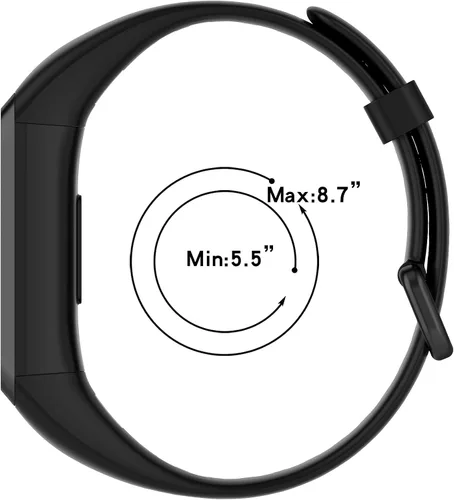 Miniatura 5 de Correas ECSEM compatibles con Huawei Band 4 y 5i de silicona suave, impermeable, ajustable, correa de reloj deportivo, correas de repuesto
