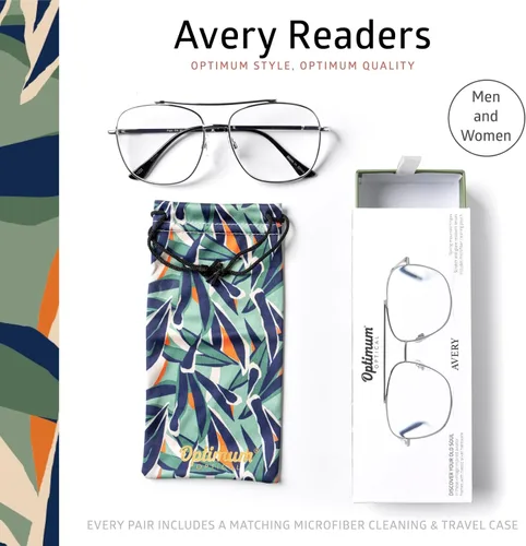 Miniatura 6 de OPTIMUM OPTICAL Daydream Readers - Lentes de lectura con bisagras montadas en resorte, resistentes a los arañazos, montura redonda, para hombres