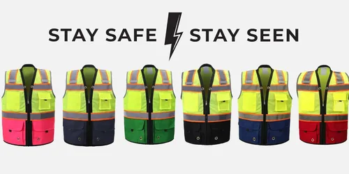 Miniatura 6 de Shine Bright Chaleco de seguridad – Alta visibilidad con correas reflectantes y bolsillos – Premium, suave, duradero y transpirable Rojo