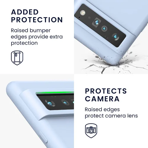 Miniatura 385 de kwmobile Funda Compatible con Google Pixel 6 Pro - Funda de teléfono de silicona TPU con acabado suave - Azul Arrecife