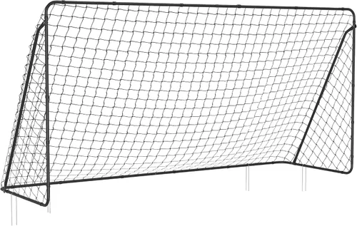SONGMICS Portería de fútbol para niños, en jardín, patio, parque, playa, tubos de metal y red de PE, montaje rápido, negro USZQ366B01V1