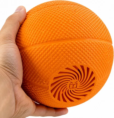 Miniatura 2 de Maceta de baloncesto con estampado 3D naranja, maceta para plantas de interior, de plástico, maceta única para interiores con orificio de drenaje
