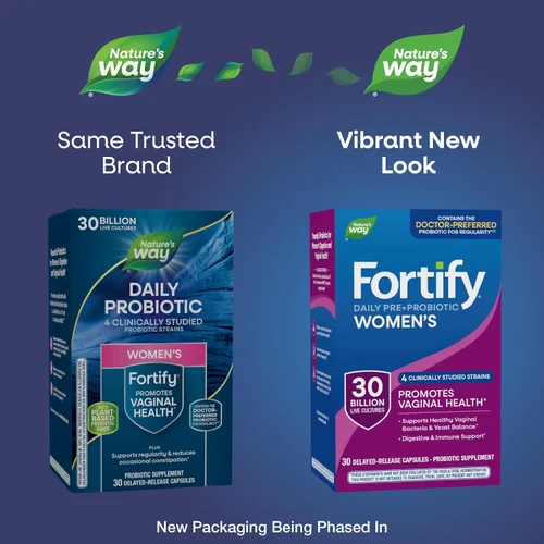 Miniatura 8 de Nature's Way Fortify Probiótico diario para mujeres, 30 mil millones de cultivos vivos, 10 cepas, prebióticos y probióticos para mujeres, apoya