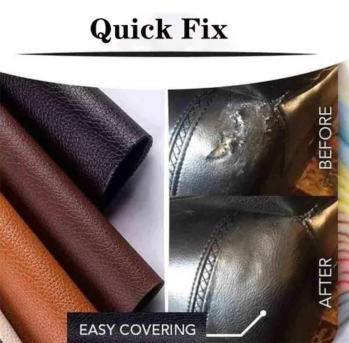 Miniatura 4 de MAYNUO Parche de reparación de cuero sin olor negro para sofás, 19 x 50 pulgadas, grande, autoadhesivo, retapizador, kit de parches para sofá