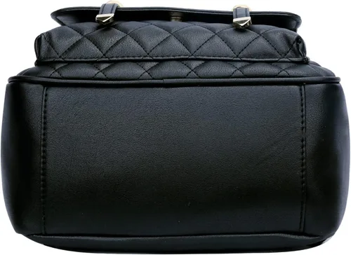 Miniatura 4 de KKXIU Mochila pequeña para mujer, de piel sintética, acolchada, mini mochila de moda para niñas, negro M, Mochilas Daypack