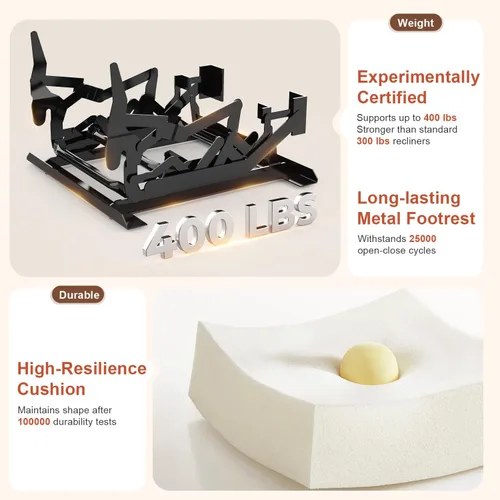 Miniatura 7 de Dresegmt Sofá reclinable, 2 vías multifunción manual de 3 plazas con portavasos, almacenamiento y puertos USB, moderno sofá multifuncional, sofá