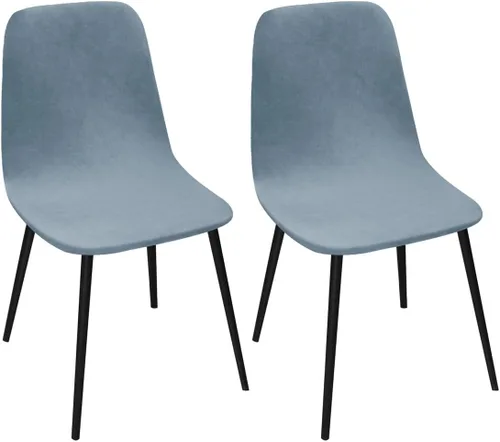 Paquete de 2 fundas de terciopelo para sillas de comedor, lavables, extraíbles, de mediados de siglo, modernas, curvas, sin brazos, para decoración