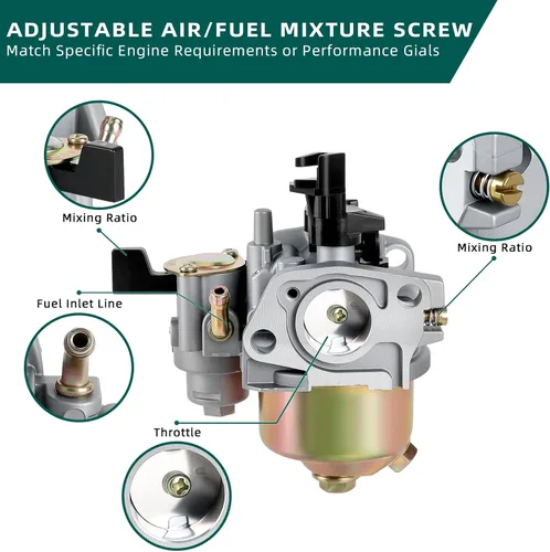 Miniatura 3 de AUTOKAY 13624001 Carburador Carb Assy para TrailMaster MID XRS XRX 168cc 196cc 5.5 6.5 HP MOTORS Go Kart Buggy LCT CMXX 136CC Motor de gasolina