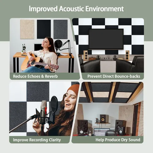 Miniatura 5 de TroyStudio - Panel acústico de 15.74 x 11.81 x 0.47 pulgadas, 6 unidades, densa insonorización y panel de absorción de sonido, tratamiento acústico