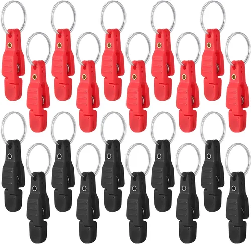 Miniatura 8 de Honoson 20 clips de liberación a presión de tensión pesada, clips de liberación acolchada, clips de arrastre con llavero para tablero de cepillado