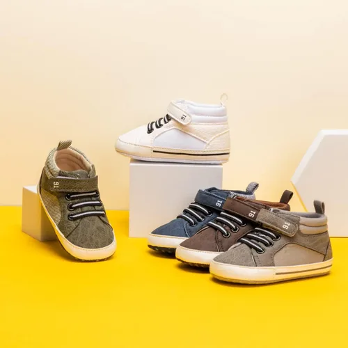 Miniatura 2 de KaKaKiKi - Tenis de lona para bebé infante niños tenis con suela de goma antideslizante tenis de caramelo caminantes primerizos precaminando tenis