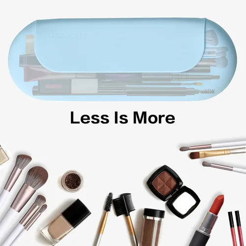 Miniatura 2 de Soporte para brochas de maquillaje, cierre magnético, organizador de brochas de maquillaje, bolsa de maquillaje de silicona, artículos esenciales