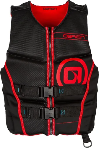 Miniatura 3 de O'Brien Chaleco salvavidas de neopreno Jr aprobado por USCG, 77-125 libras para lago, río, PWC, wakeboard Azul