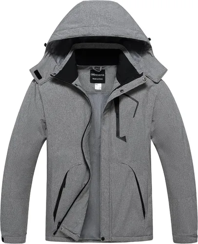 Miniatura 8 de CREATMO US Chaqueta de esquí impermeable de montaña para hombre, resistente al viento, abrigo de invierno cálido para snowboard