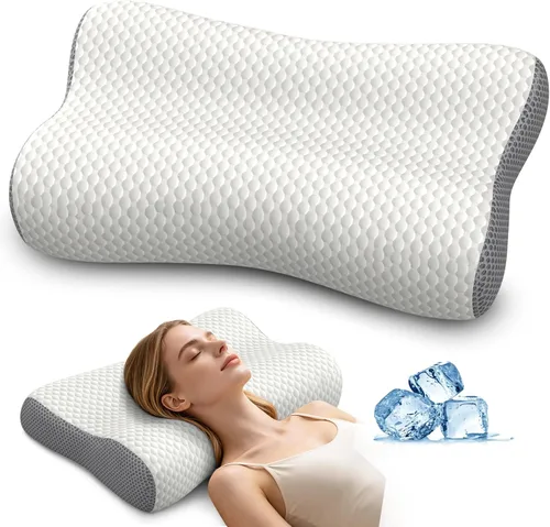 Miniatura 8 de Almohada cervical para el cuello, almohadas de espuma viscoelástica de contorno para aliviar el dolor de cuello, almohada ergonómica para dormir