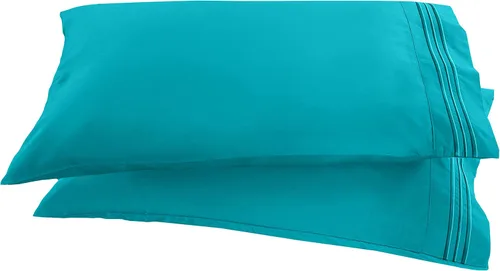 Miniatura 38 de Elegant Comfort ® Diseño de Cadena de 1500 Hilos, Calidad Egipcia de Lujo, Sedoso, Suave, Resistente a Arrugas y Decoloración, 2 Fundas de Almohada