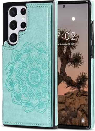 Miniatura 8 de Asuwish Funda compatible con Samsung Galaxy S22 Ultra 5G y protector de pantalla de vidrio templado, accesorios para celular, ranura para tarjetero