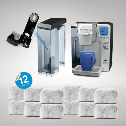 Miniatura 4 de Paquete de 12 filtros de agua de carbón de repuesto para todas las máquinas de café Cuisinart, filtros compatibles con Cuisinart (no KEURIG)