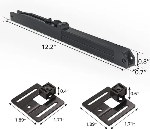 Miniatura 2 de SMARTSTANDARD Kit de cierre suave para puerta de granero, compatible con una puerta que pese hasta 88 libras, equipado con amortiguador de resorte