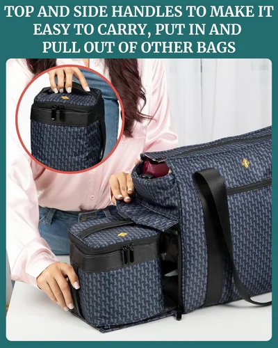Miniatura 7 de IDAHO JONES Bolsa enfriadora de biberones – Almacenamiento de leche materna o fórmula para guardería, viajes y avión – Termo aislado – Transportador