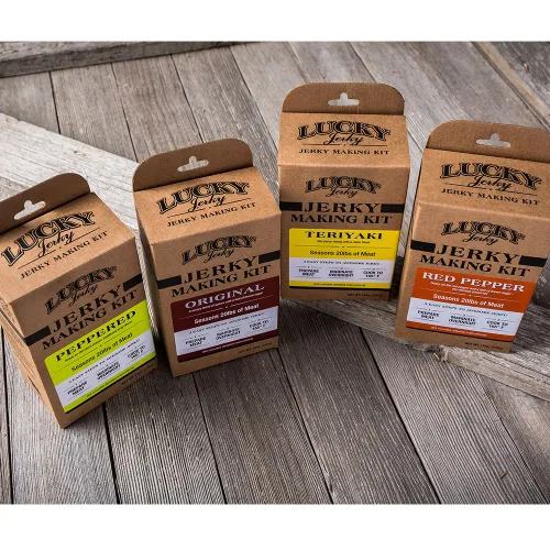 Miniatura 2 de Lucky Jerky Kit de condimento y curación de cecina, paquete de 4 unidades, original, pimiento rojo, teriyaki, condimentado, temporada 80 libras